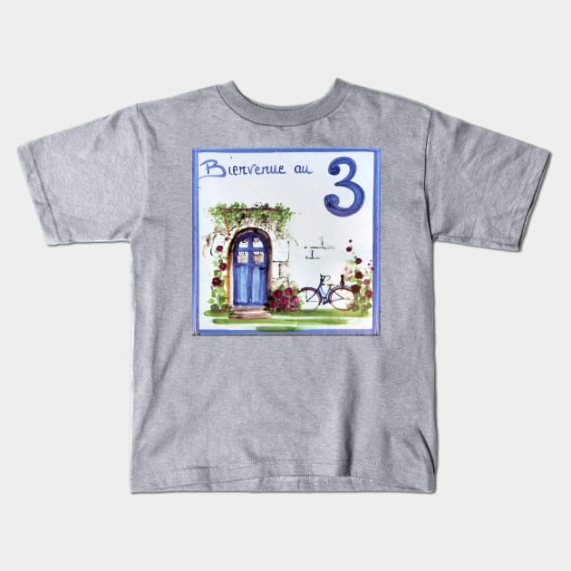 Number 3. Kids T-Shirt by JonDelorme